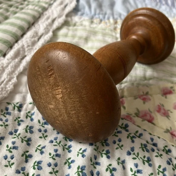 Vintage SEWING AND DARNING WOOD TOOL 4.5” x 2.5” - Toes and Heels MENDING ASSIST - Picture 3 of 8